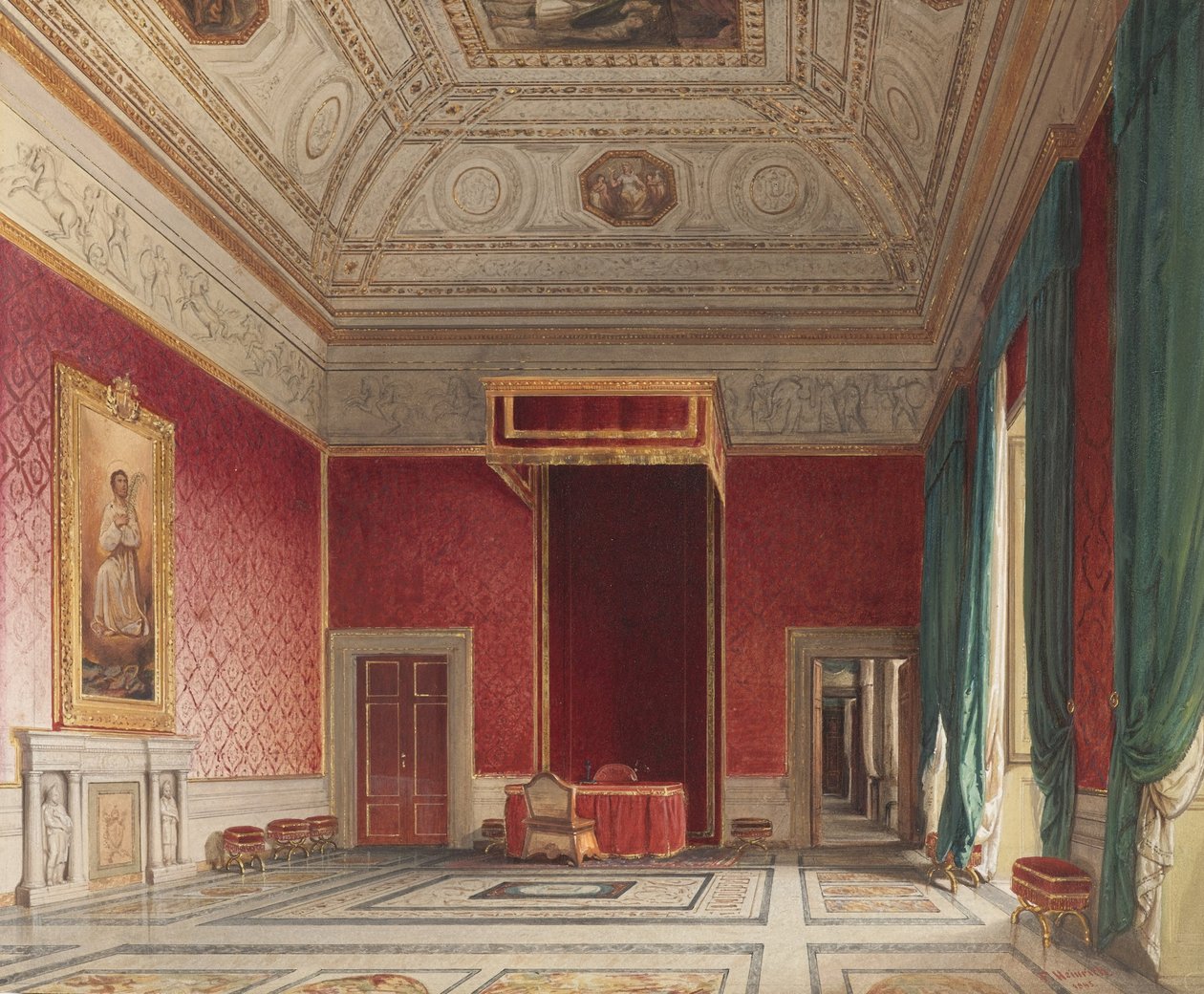 Thorvaldsen Hall, Rom av Franz Heinrich