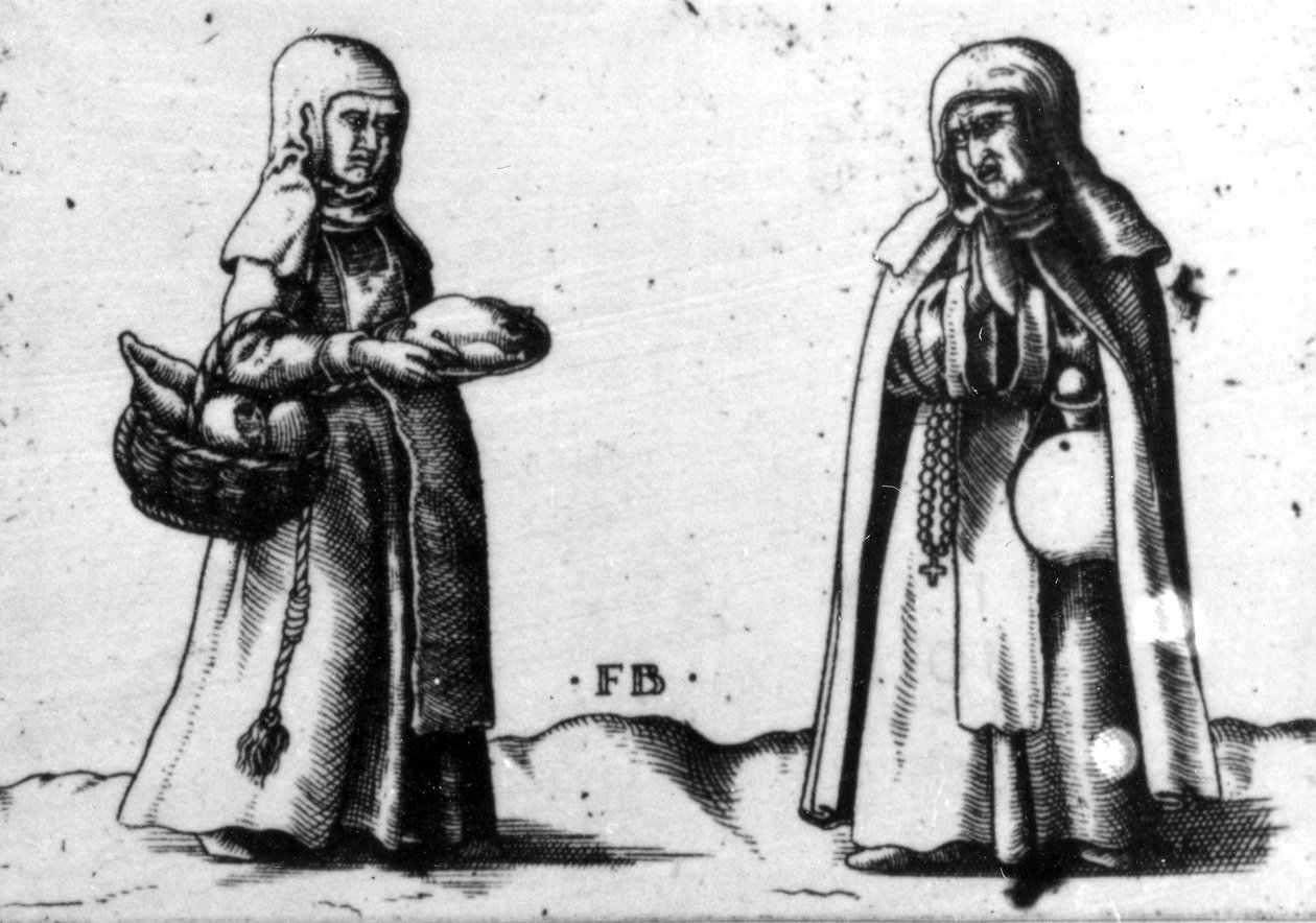 Två religiösa personer av Franz Isaac Brun