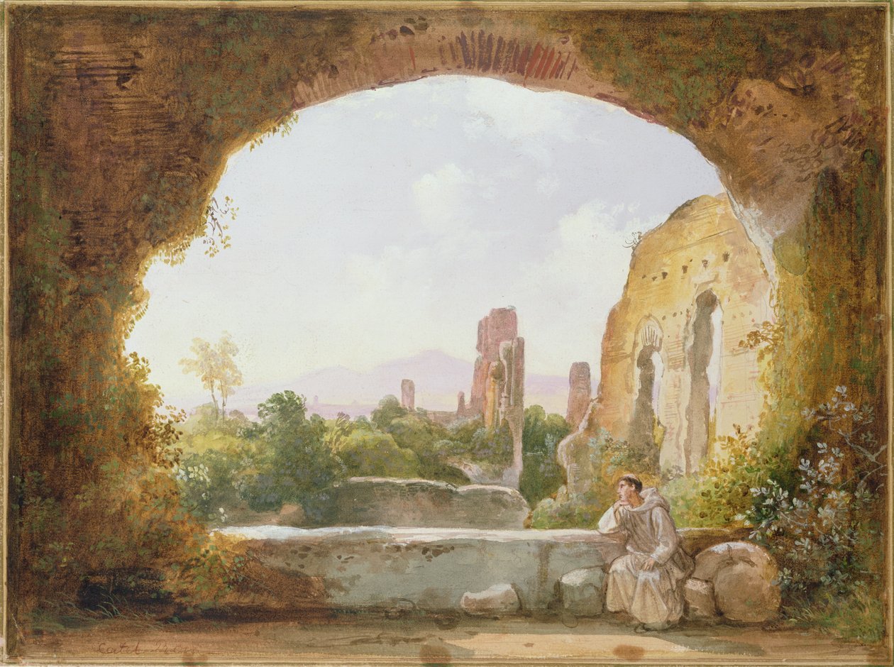 Grotten i Egeria swed av Franz Ludwig Catel