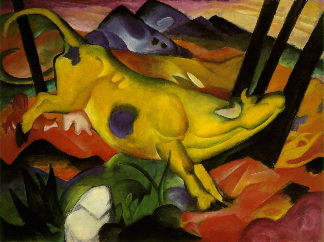  Die gelbe KuhnEnglish: The Yellow Cown  av Franz Marc