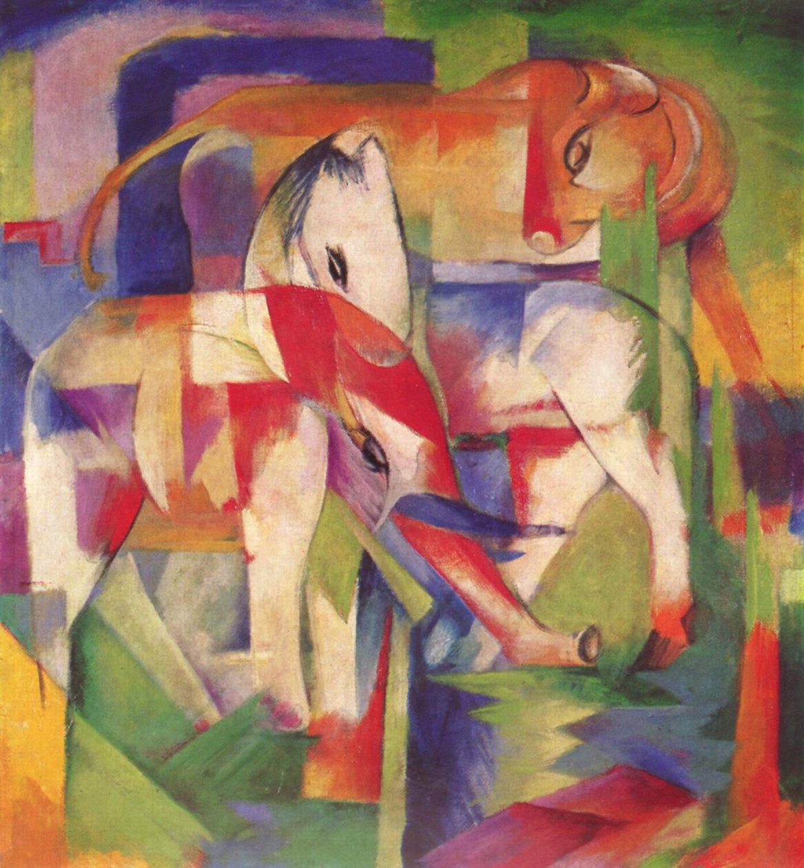  Elefant, Pferd, Rind, Winter av Franz Marc