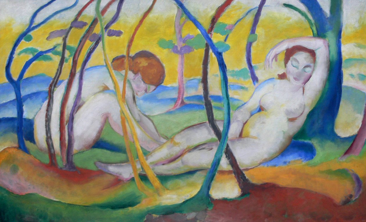 Akte unter Bäumen av Franz Marc