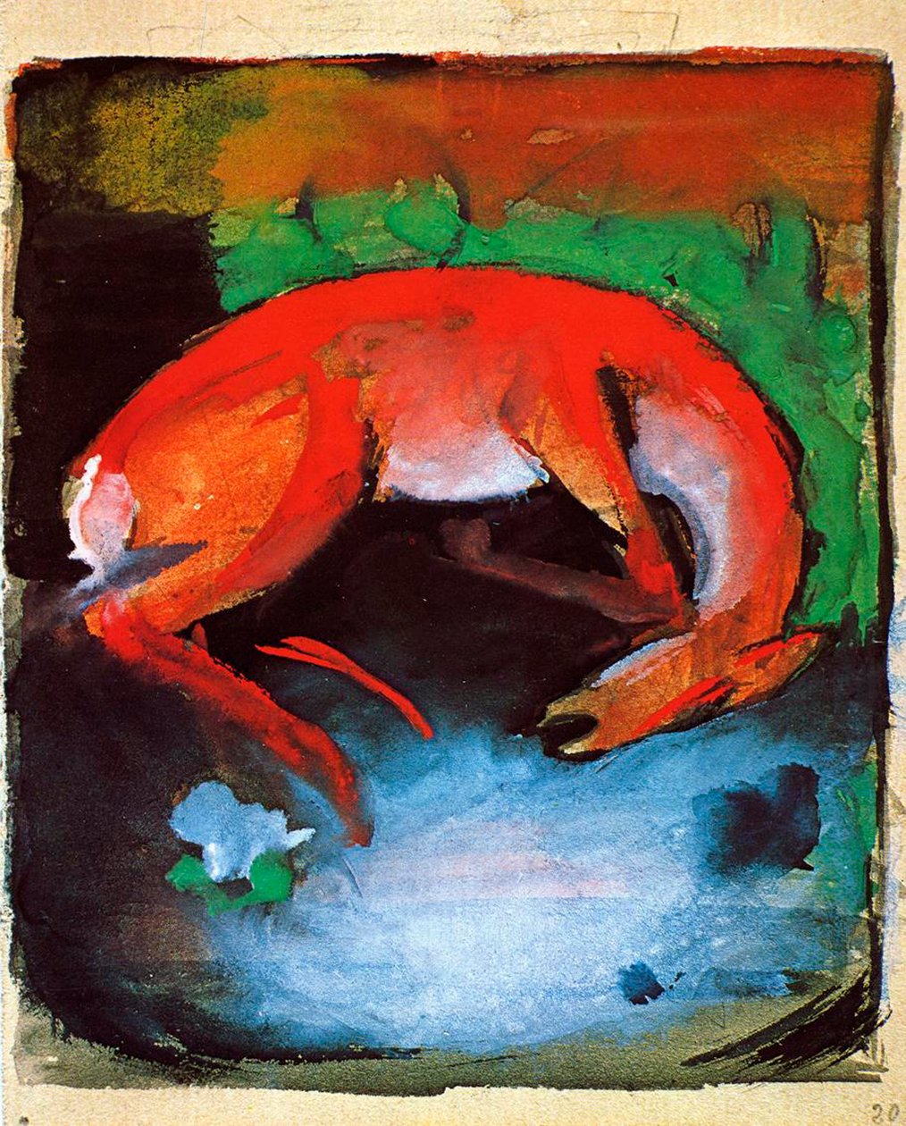 Döda rådjur, 1913 av Franz Marc