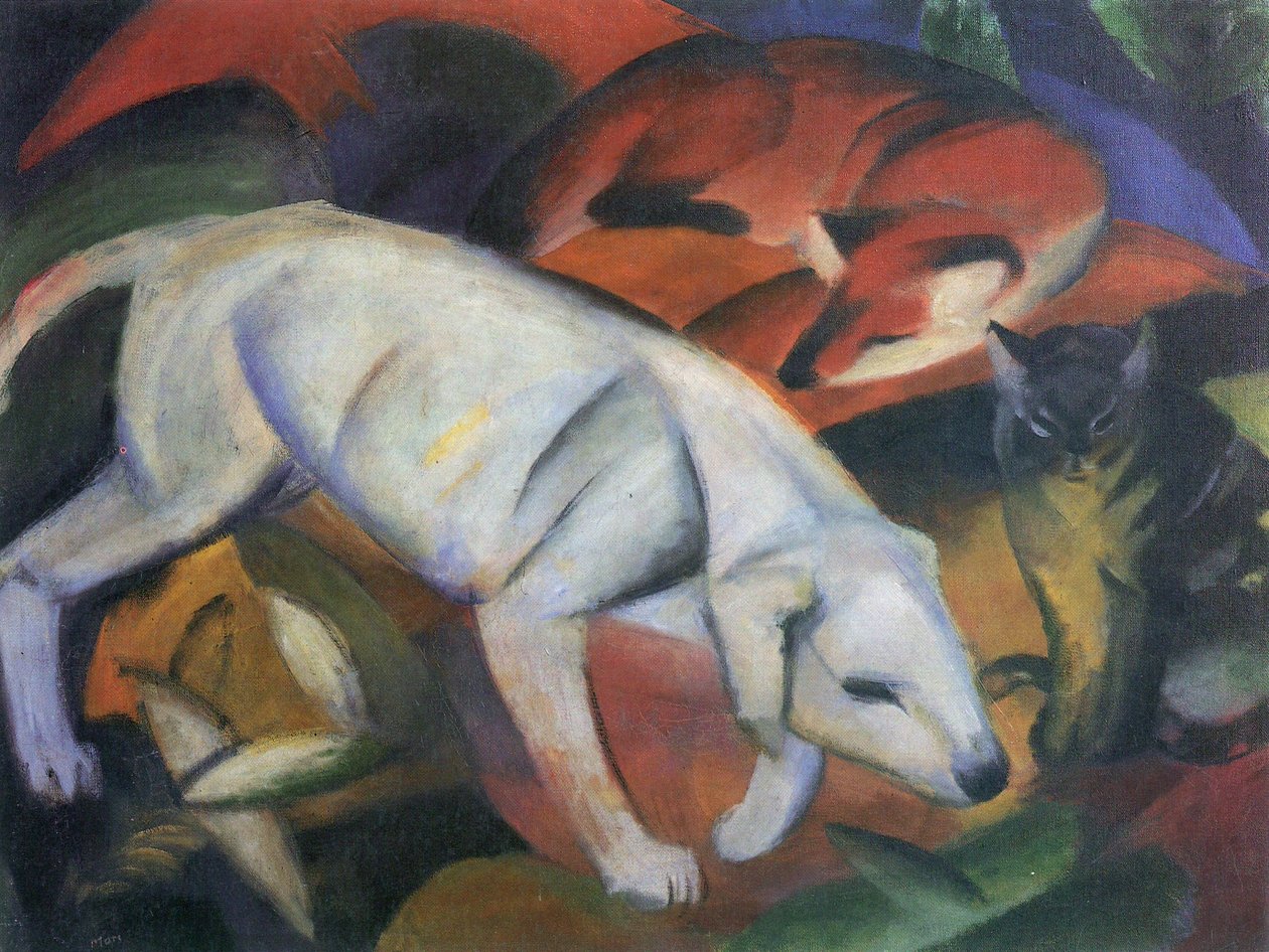 Drei Tiere av Franz Marc