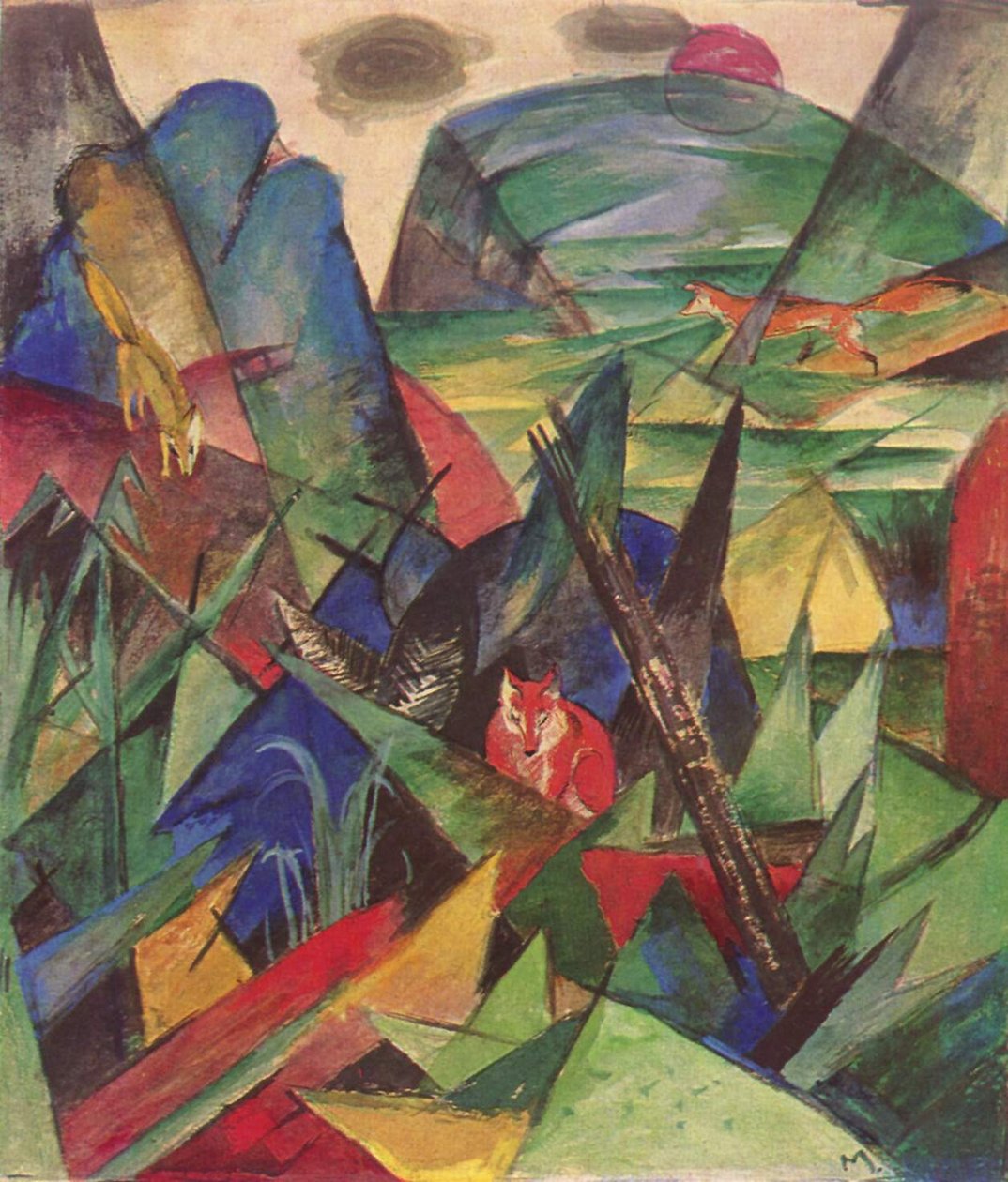 Füchse av Franz Marc