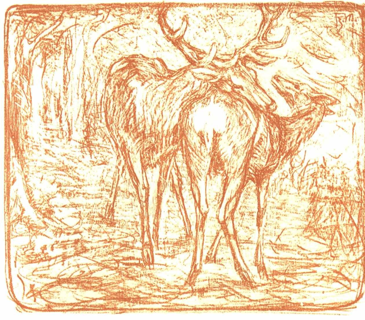 Hirsche av Franz Marc