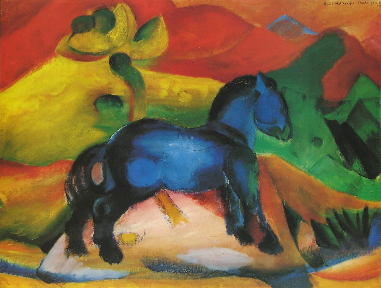 Il cavallino blu  av Franz Marc