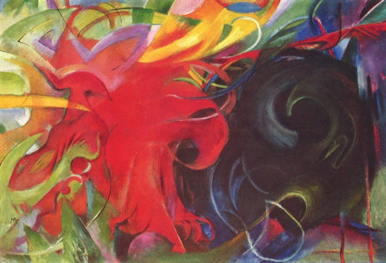 Kämpfende Formen av Franz Marc