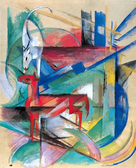 Landscape with Animals av Franz Marc