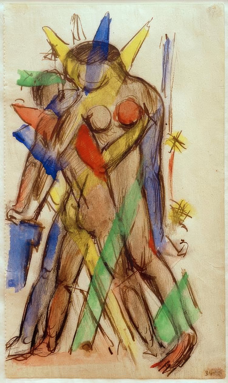 Liebespaar av Franz Marc