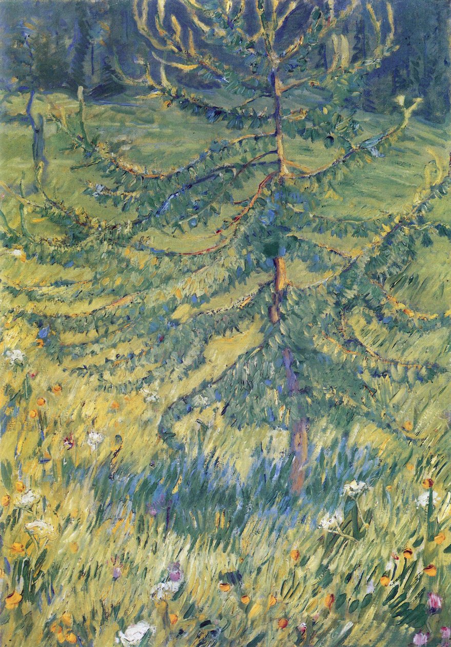 Lärchenbäumchen av Franz Marc