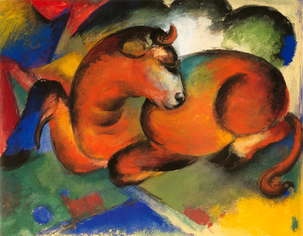 Roter Stier av Franz Marc