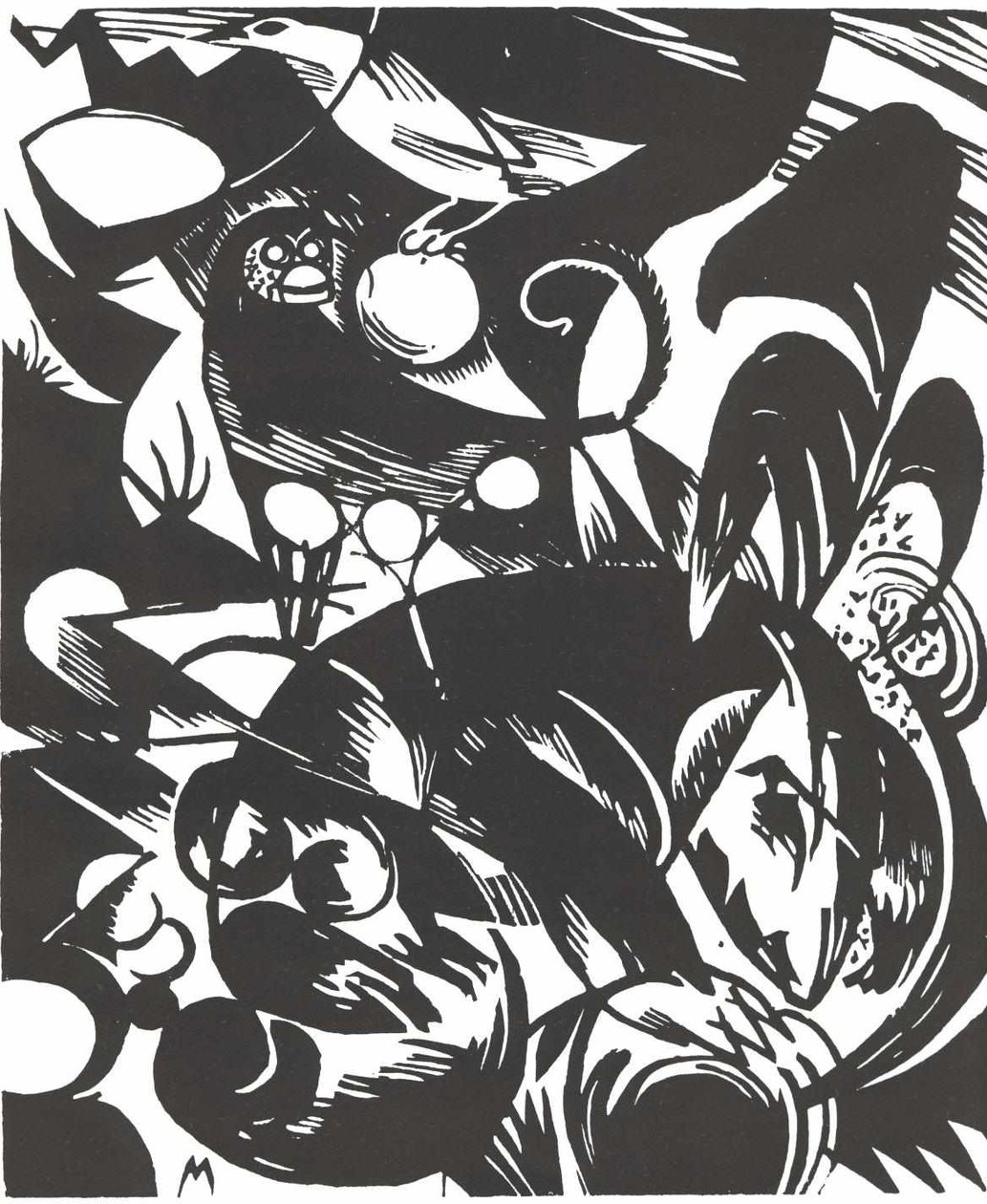 Schöpfungsgeschichte av Franz Marc