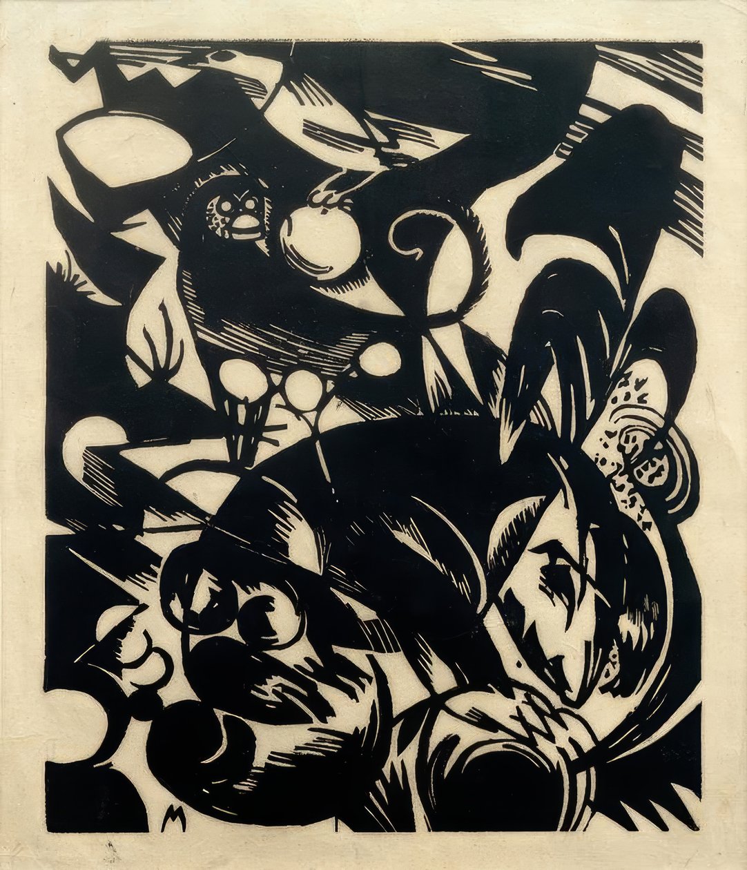 Skapelseberättelse I (Babianen) av Franz Marc