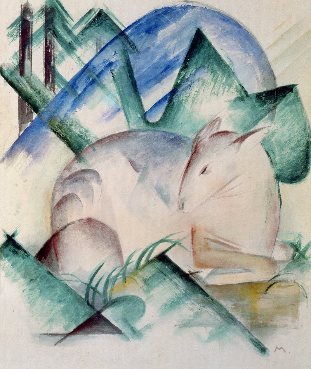Sovande rådjur av Franz Marc