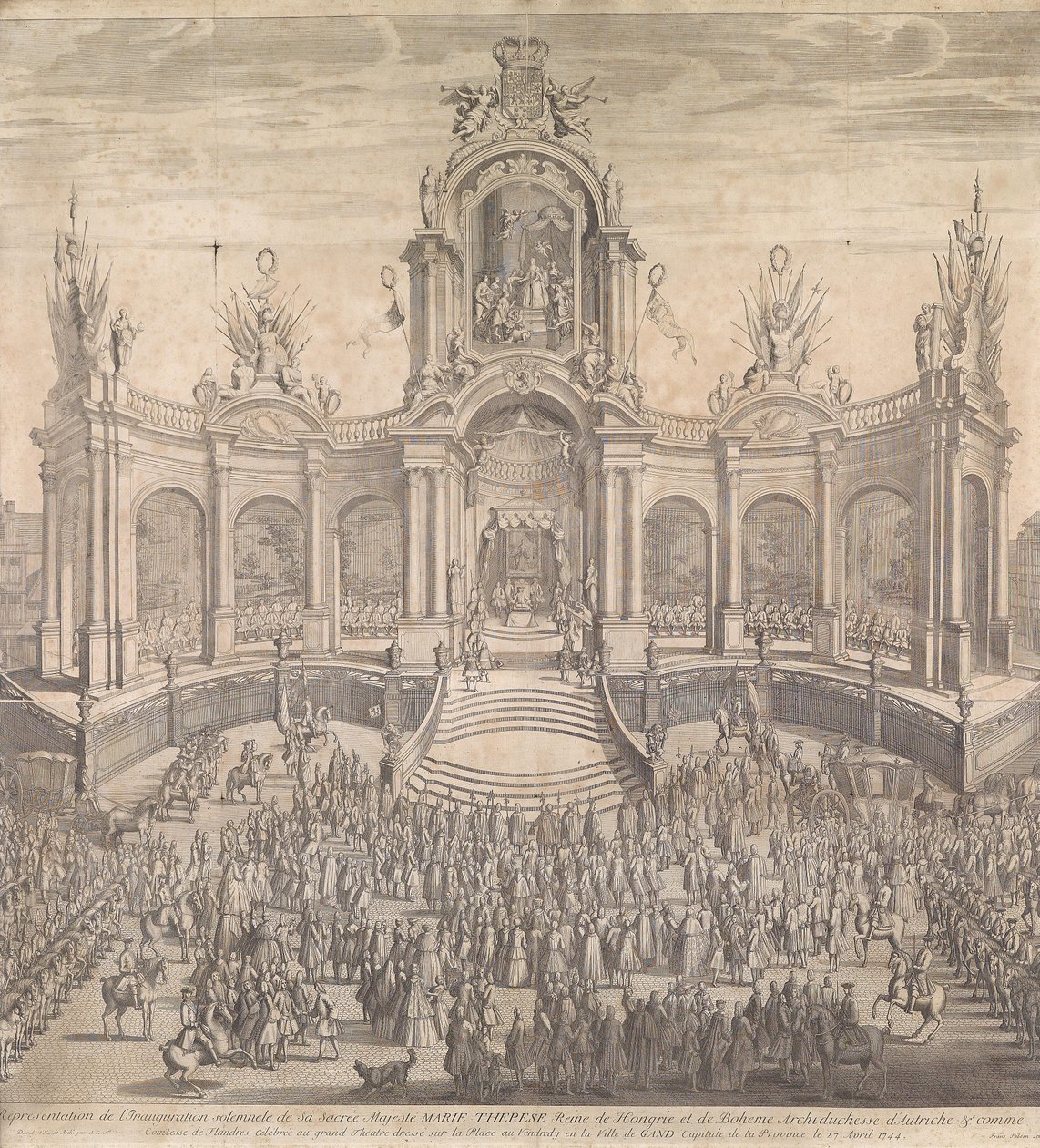 Hyllning till kejsarinnan Maria Theresia i Gent den 27 april 1744. av Franz Pilsen