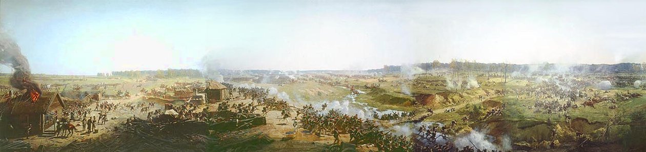 Panorama of Moscow battle in 1812 or Battle of Borodino. av Franz Roubaud