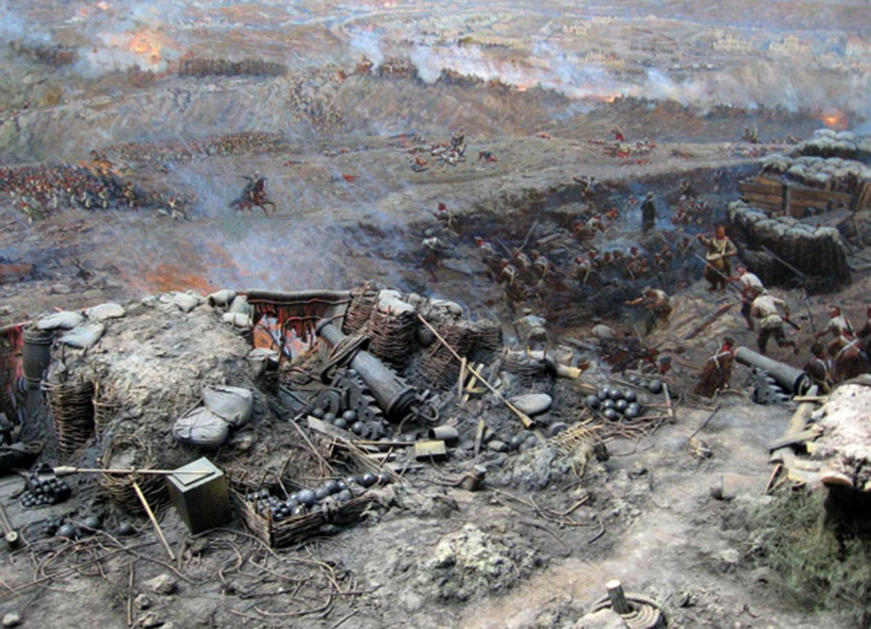 Belägringen av Sevastopol Panorama (blandade media) av Franz Roubaud