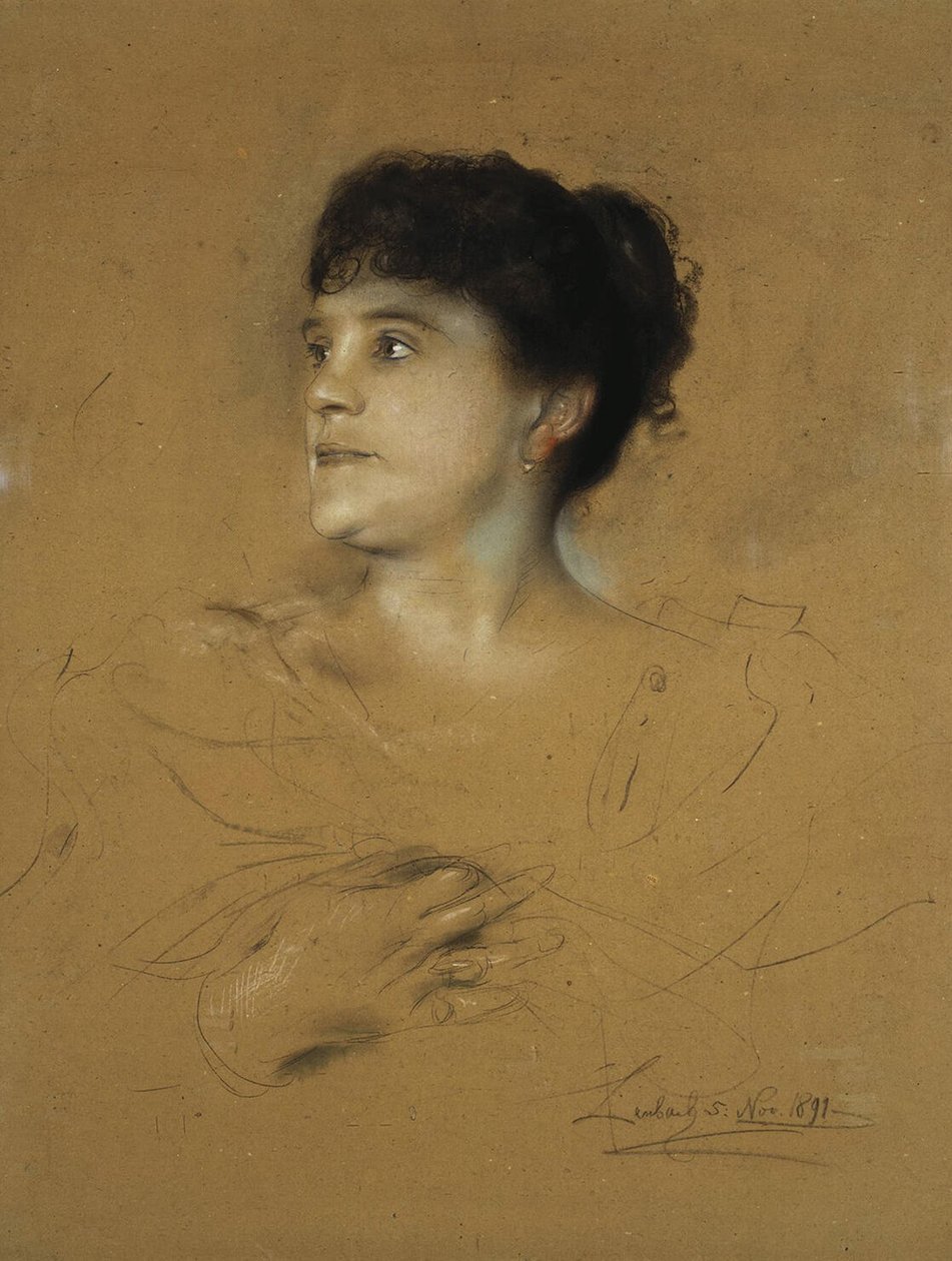 Porträtt av Marcella Sembrich, 1891 (pastell på kartong) av Franz Seraph von Lenbach