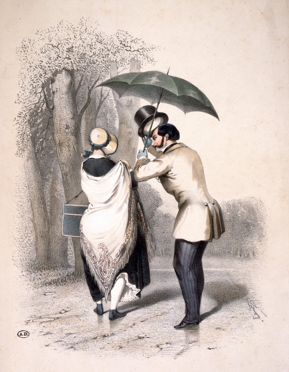 The Milliner eller A Way to Engineer an Introduction, c.1840 av Franz Teichel