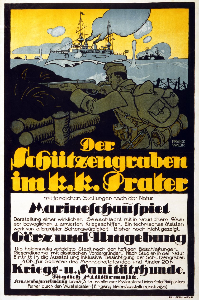 Skyttegraven i Prater, 1918 av Franz Wacik
