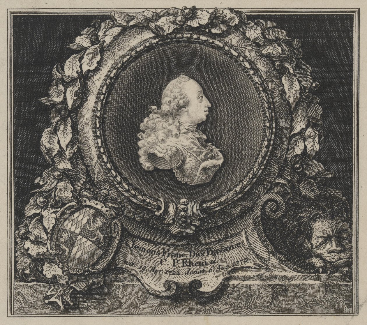 Porträtt av hertig Clement Francis av Bayern (1722-1770) av Franz Xaver Andreas Jungwierth