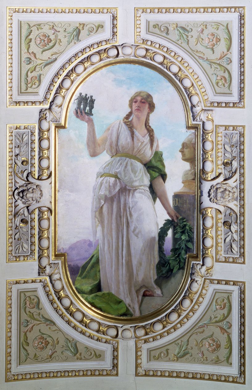 Allegorisk figur av numismatik, 1890 (takmålning) av Franz Xaver Simm