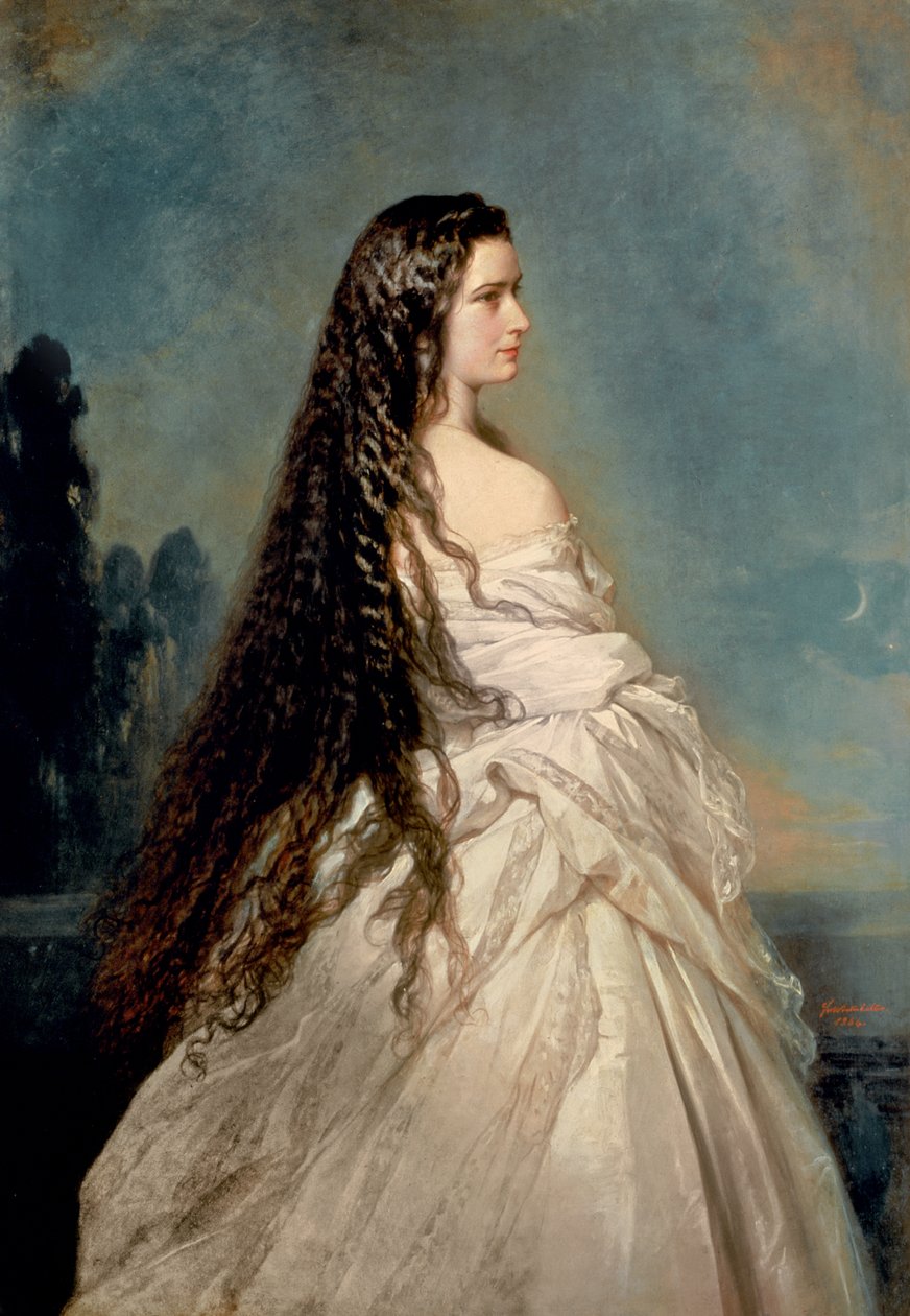 Elisabeth av Bayern (1837-98), hustru till kejsar Franz Josef I av Österrike (1830-1916) av Franz Xaver Winterhalter