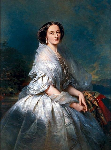 Portrait of Eliza Franciszka Krasiska née Branicka av Franz Xaver Winterhalter