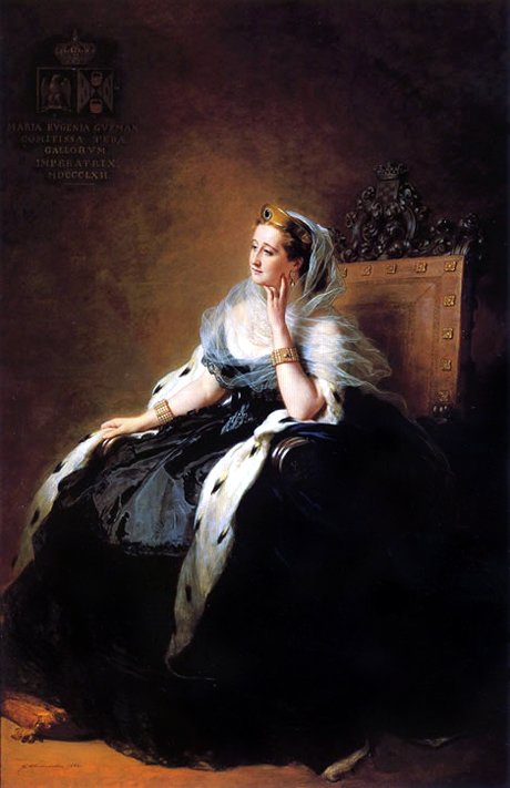 Portrait of Eugénie, Empress of the French av Franz Xaver Winterhalter