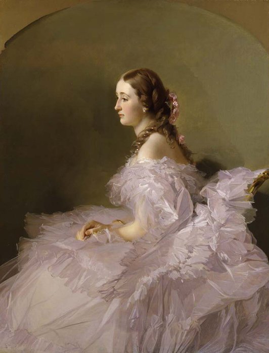 Portrait of Lydia Schbelsky Baroness Staël von Holstein av Franz Xaver Winterhalter