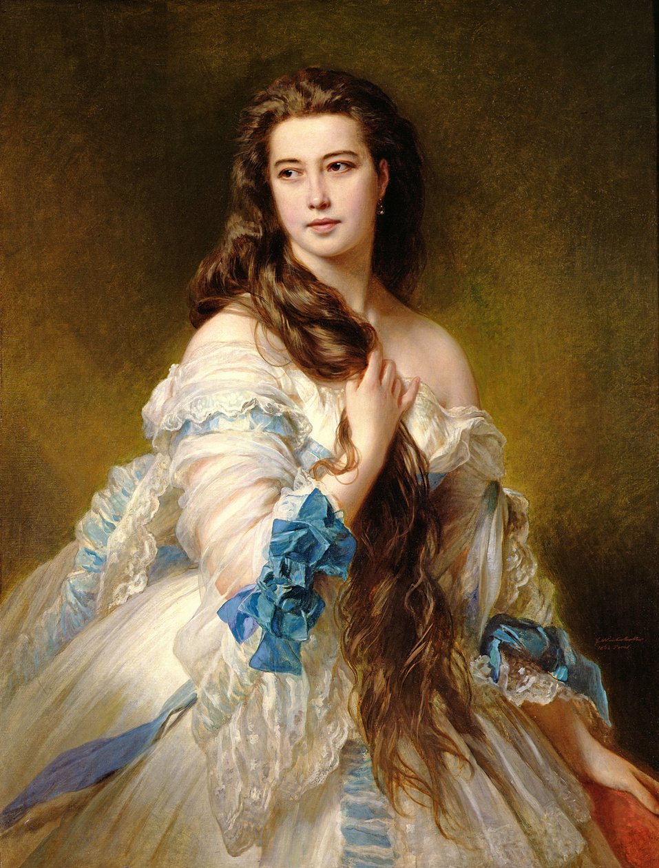 Porträtt av Madame Rimsky-Korsakov (1833-78) född Varvara Dmitrievna Mergassov, 1864 av Franz Xaver Winterhalter