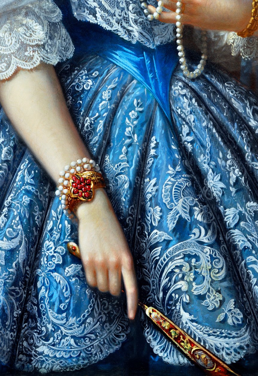 Porträtt av en kvinna (detalj) (se 164366, 164367, 164368) av Franz Xaver Winterhalter