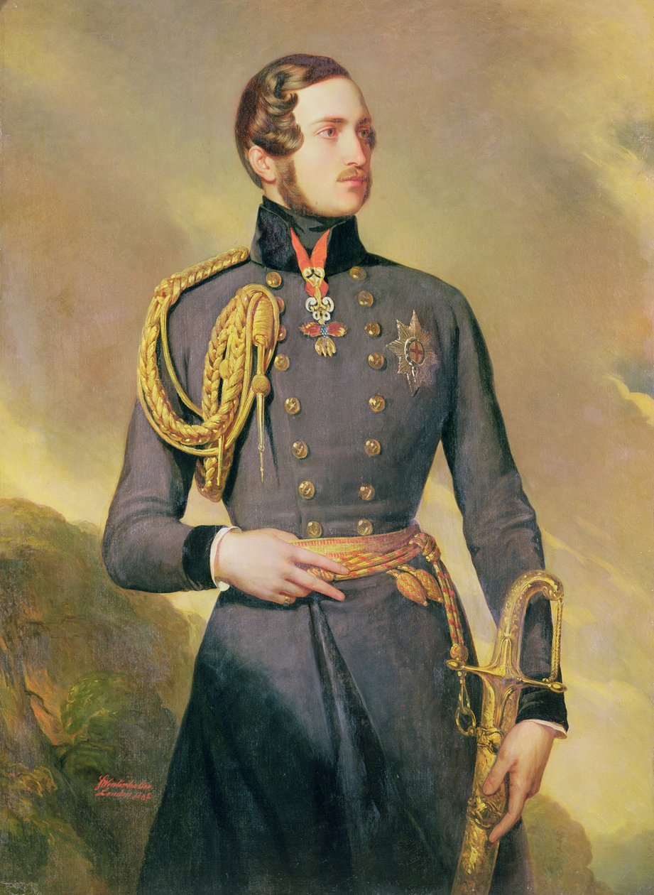Porträtt av prinsgemalen Albert av Saxe-Coburg-Gotha (1819-1861), 1842 av Franz Xaver Winterhalter
