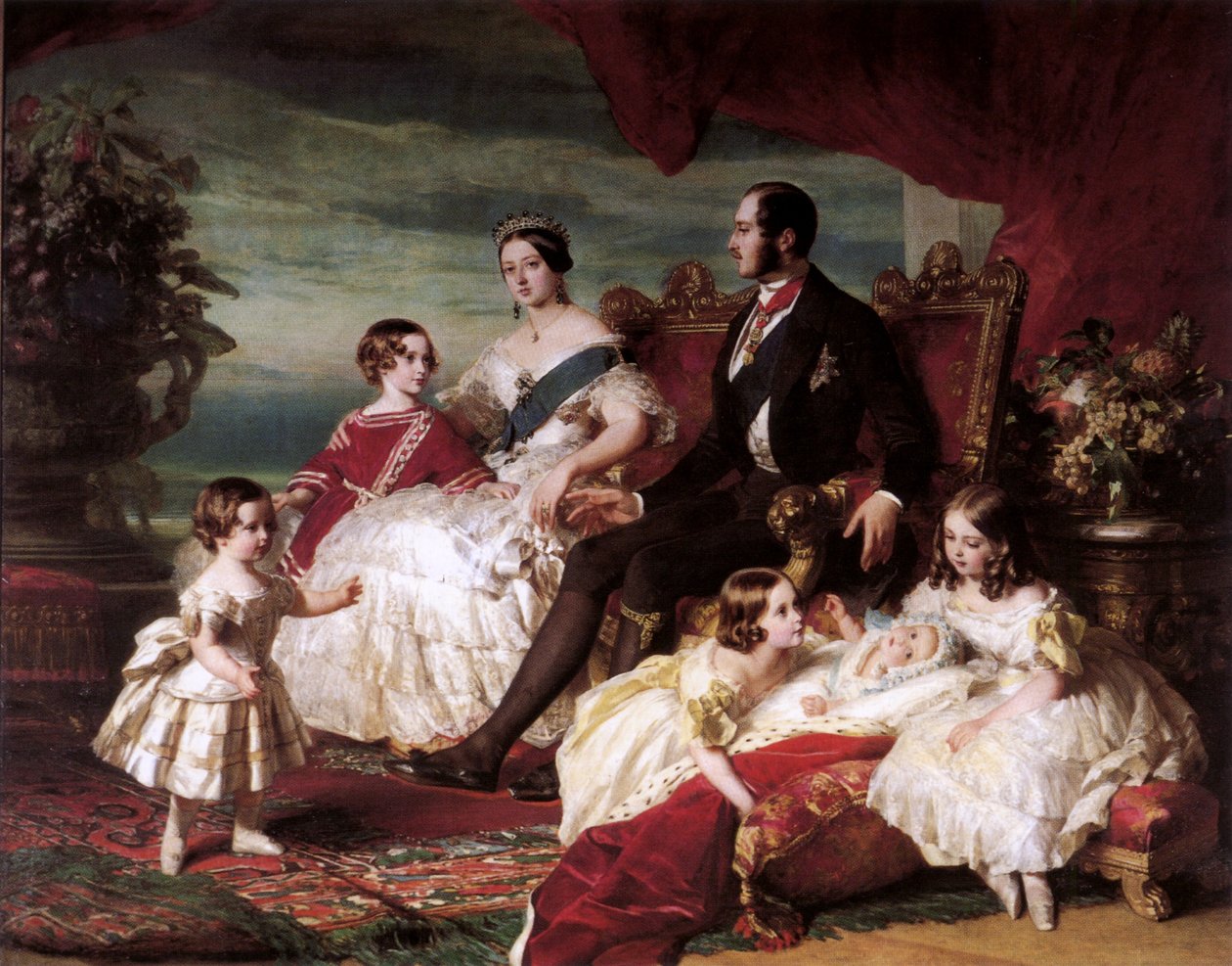 Queen Victoria, Prince Albert, and children  av Franz Xaver Winterhalter