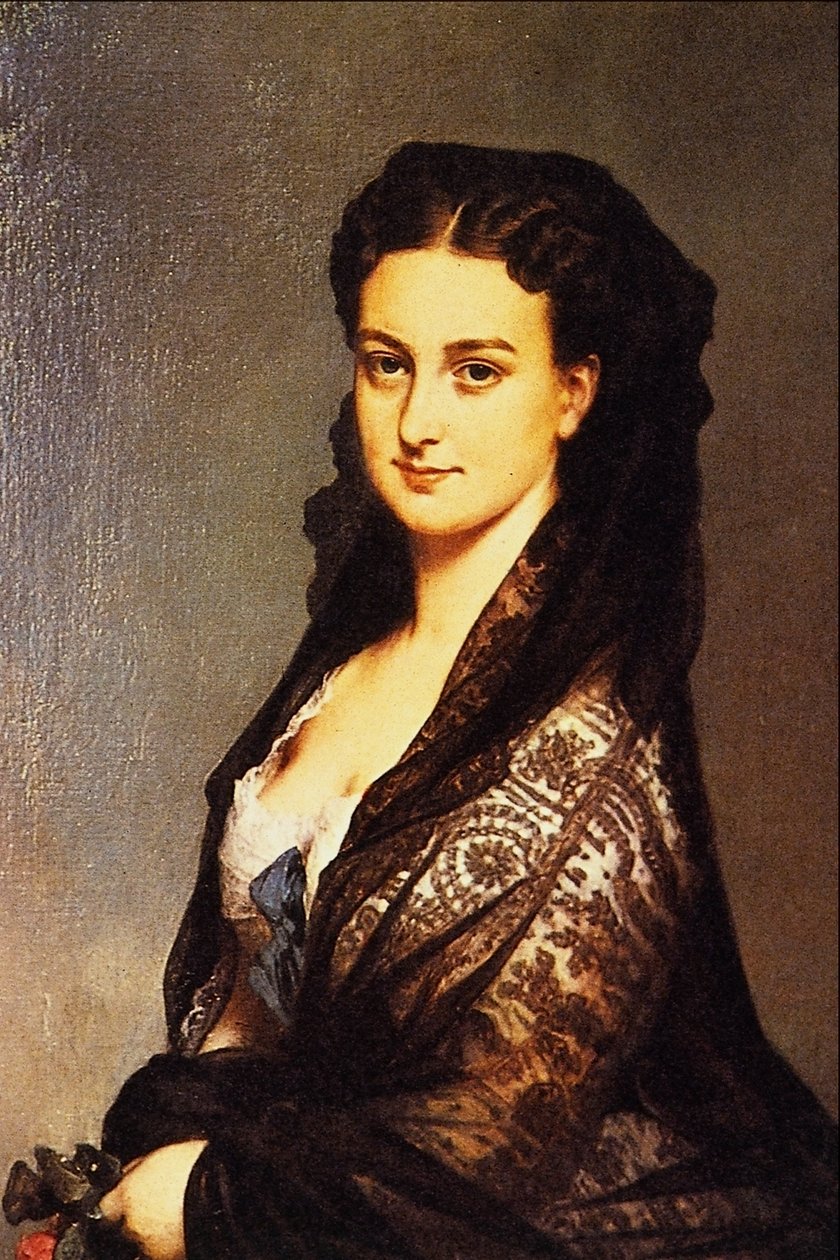 Sconosciuta con Mantiglia av Franz Xaver Winterhalter