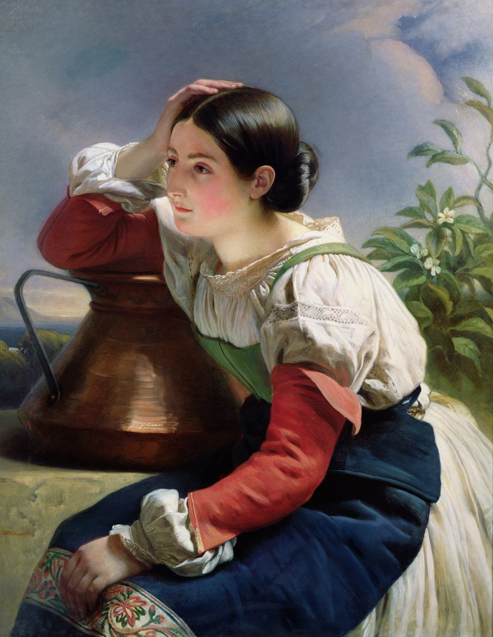 Ung italienare vid brunnen, ca 1833-34 av Franz Xaver Winterhalter