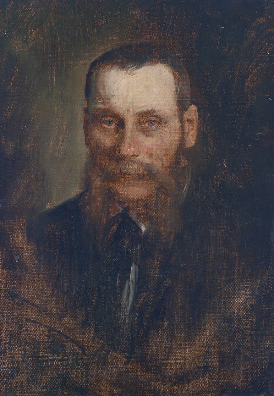 Porträt des Wiener Kunsthändlers Georg Plach av Franz Seraph von Lenbach