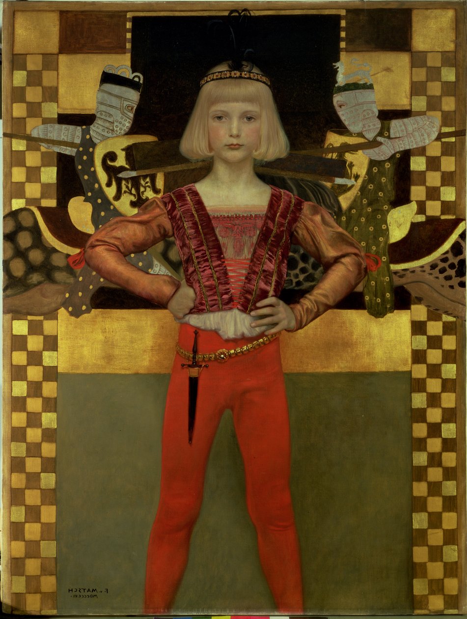 Pojke i medeltida dräkt, 1906 av Franz von Matsch