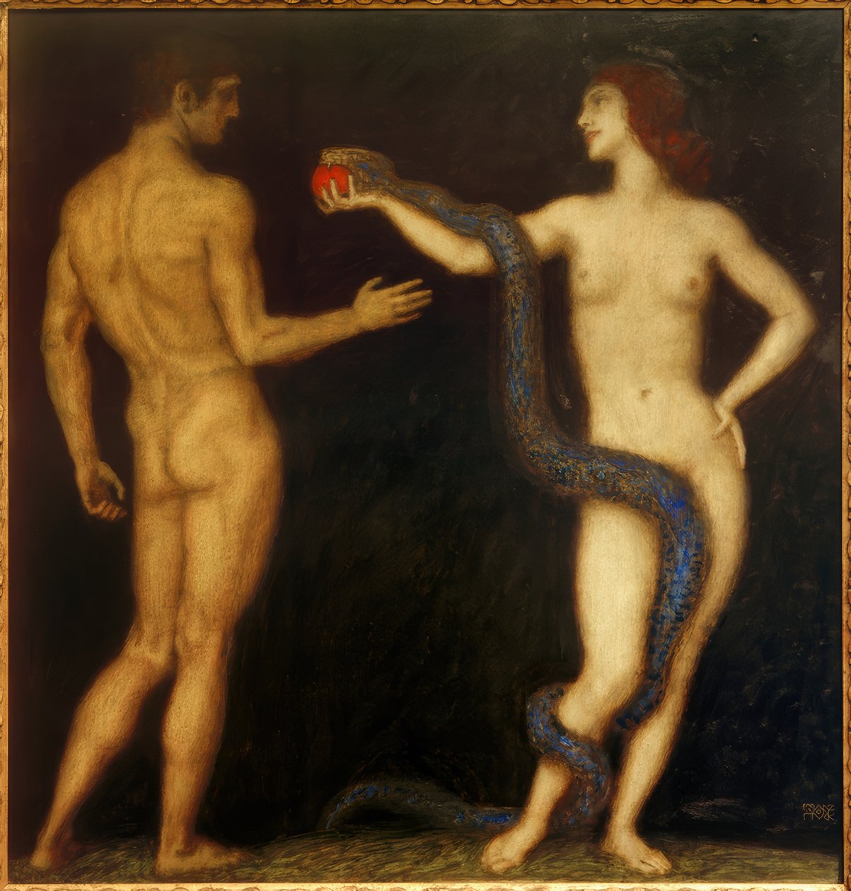 F. von Stuck, Adam och Eva av Franz von Stuck