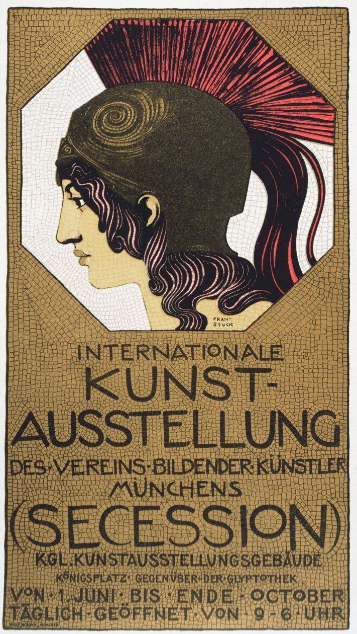 Affisch för en utställning av secessionistisk konst, 1893 av Franz von Stuck