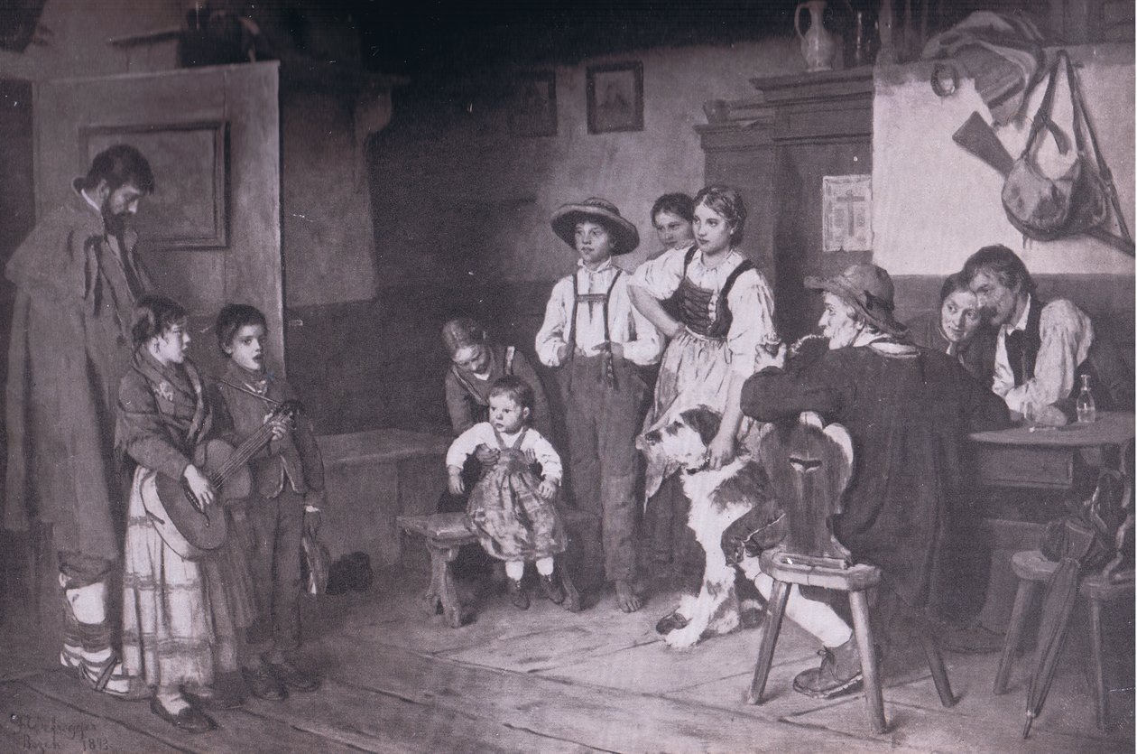 Ambulerande italienska sångare, Bibbys Annual, 1916-1917 av after Franz Defregger