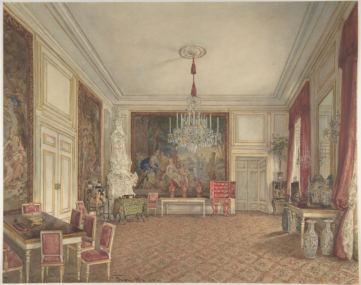 Ärkehertig Ludwig Viktors rum i Hofburg, Wien av Franz Alt