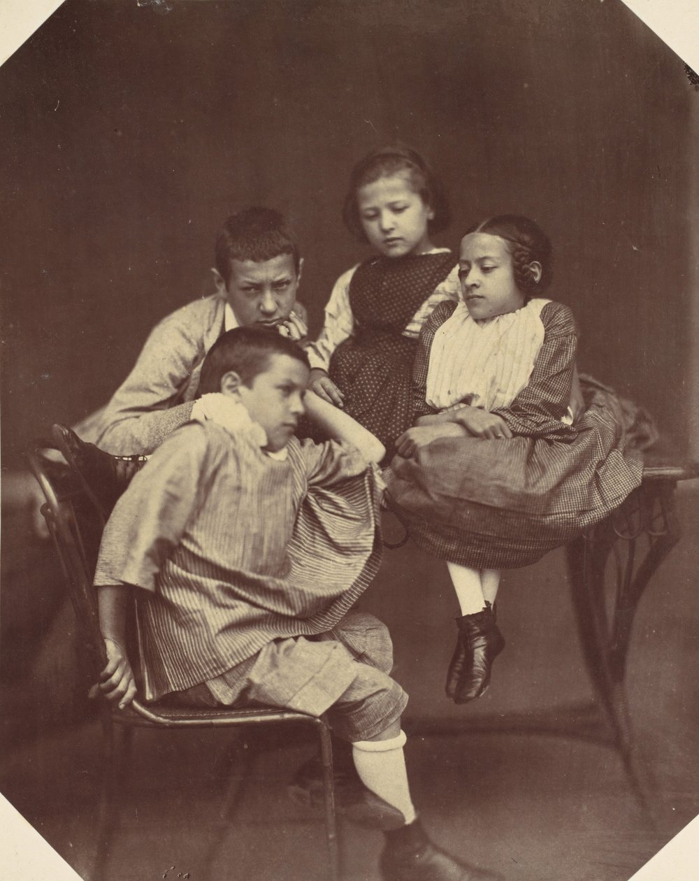 Alfons, Eugen, Marie och Hermine Antoine, 1850-60-talen. av Franz Antoine