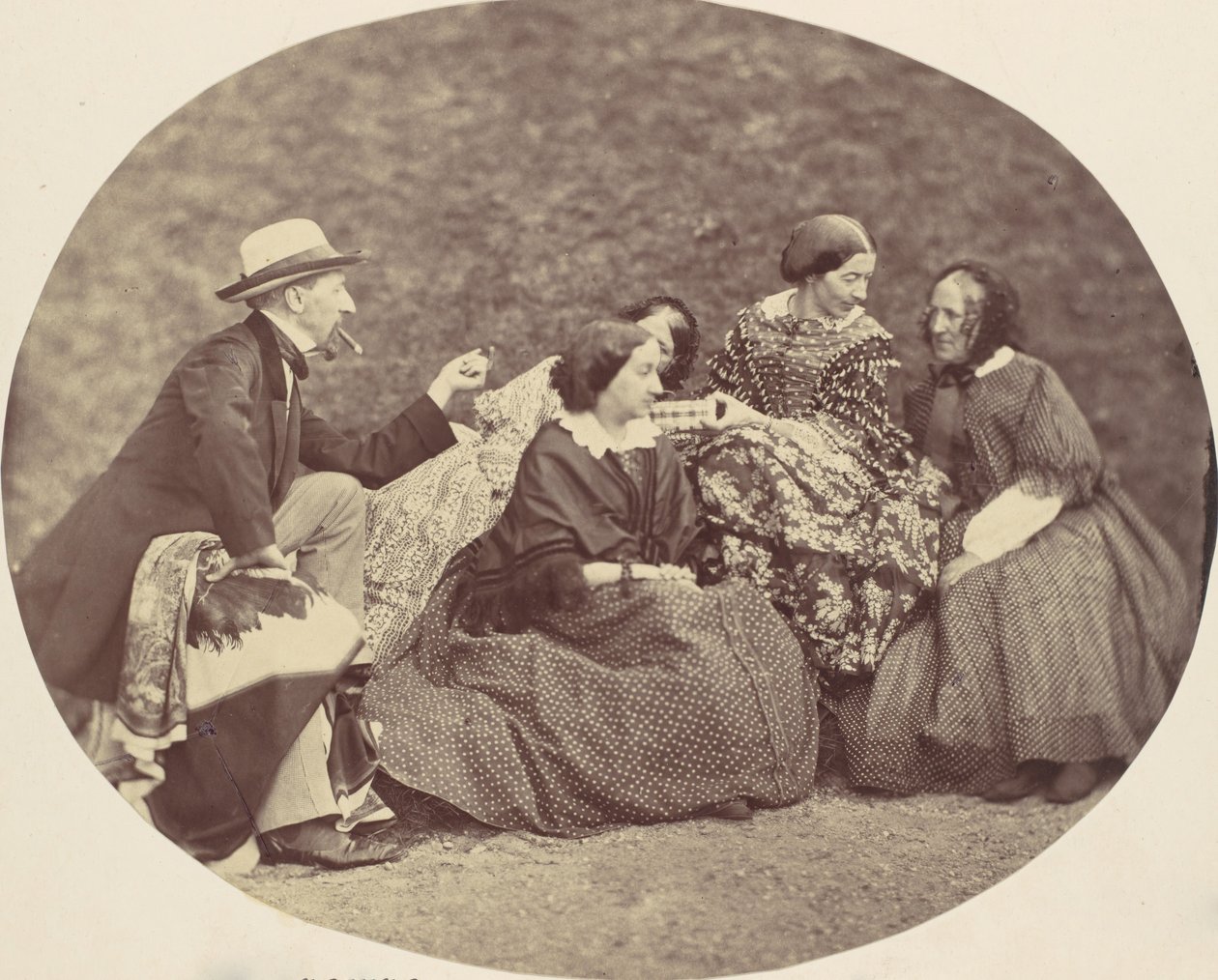 [Mathias Höusermann, Marie Antoine, Elise Höusermann och Pepe Wöss], 1850-60-tal. av Franz Antoine