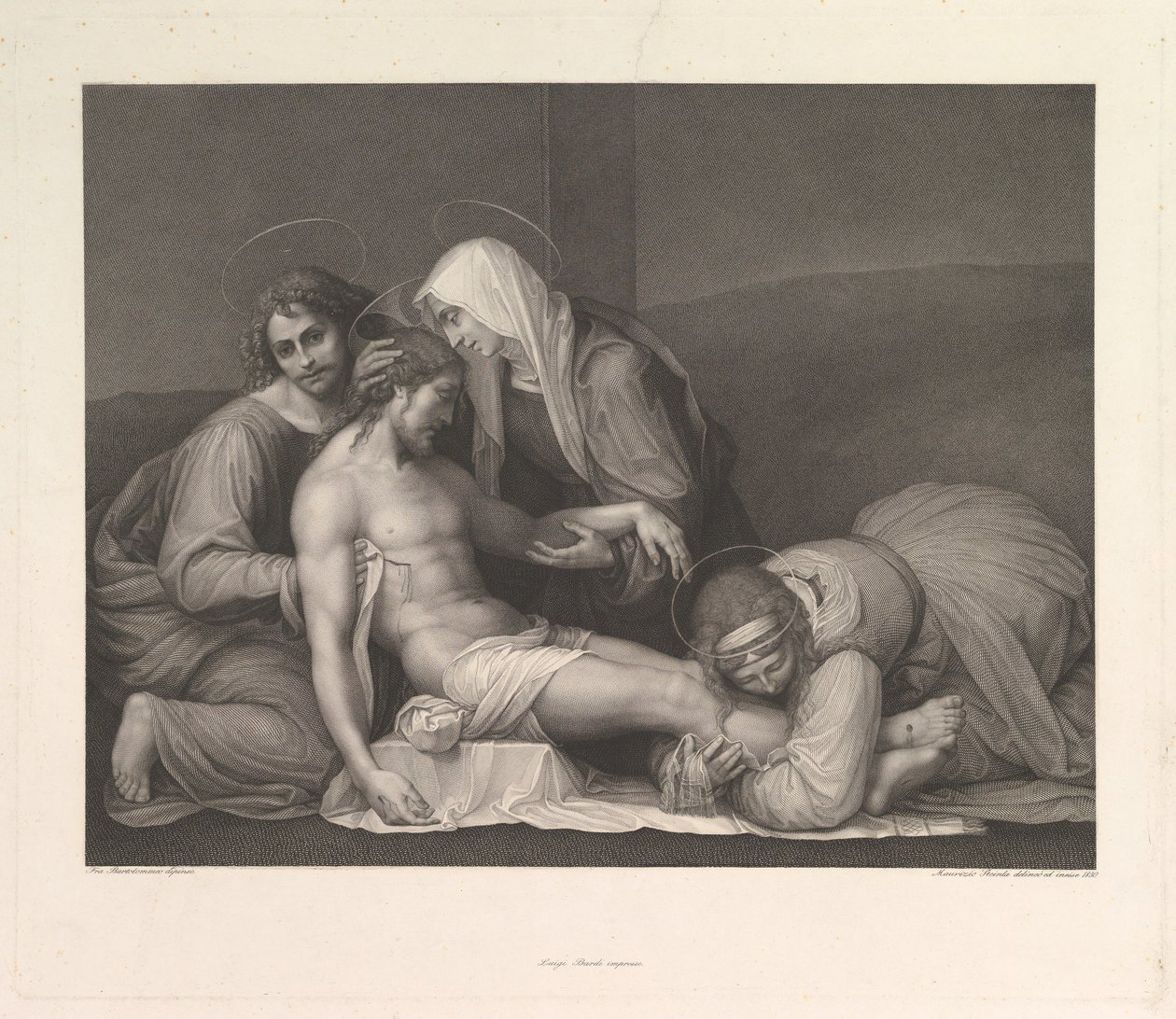 Kristi klagan, 1841. av Franz Anton Erich Moritz Steinla