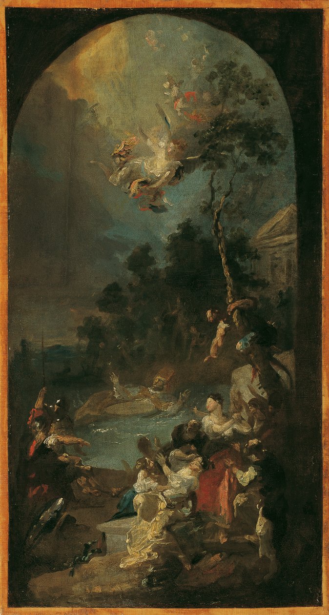 Du ger martyrium des heiligen Quirinus av Franz Anton Maulbertsch