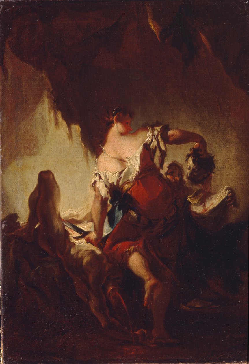 Judith med huvudet av Holofernes av Franz Anton Maulbertsch