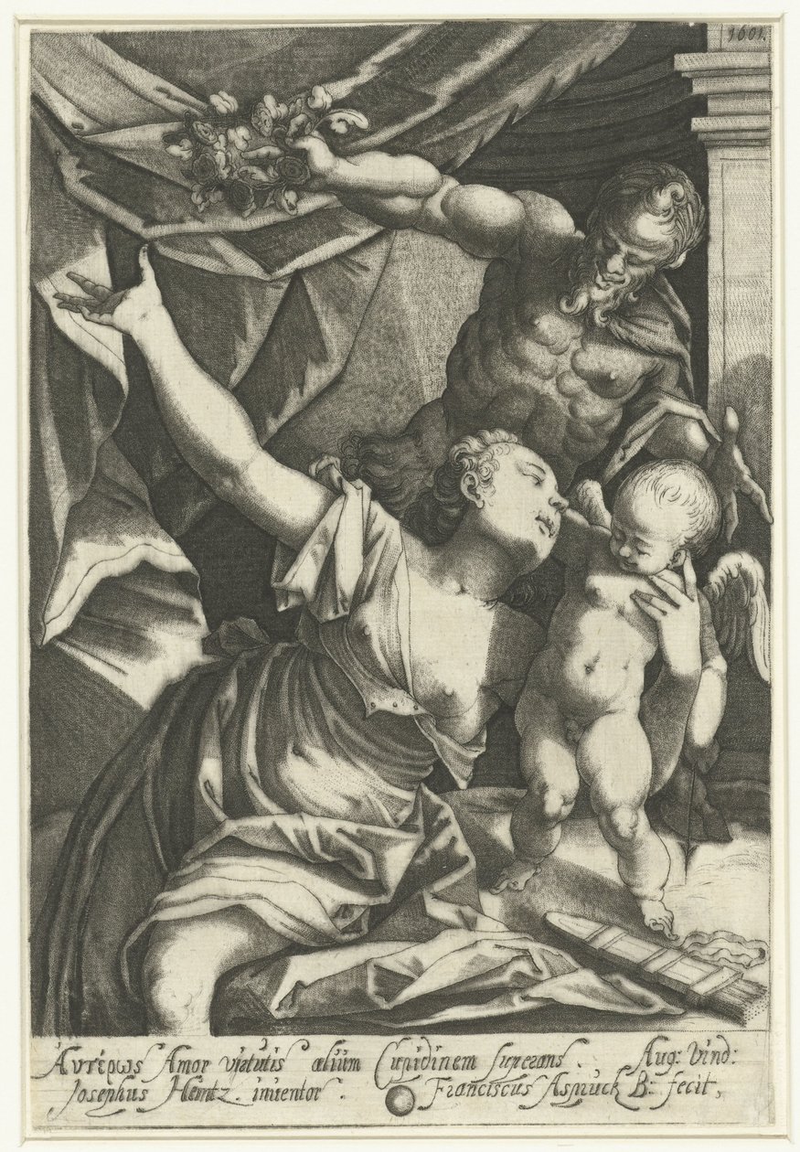 Venus in Love mötte Pan Eros i Anteros av Franz Aspruck