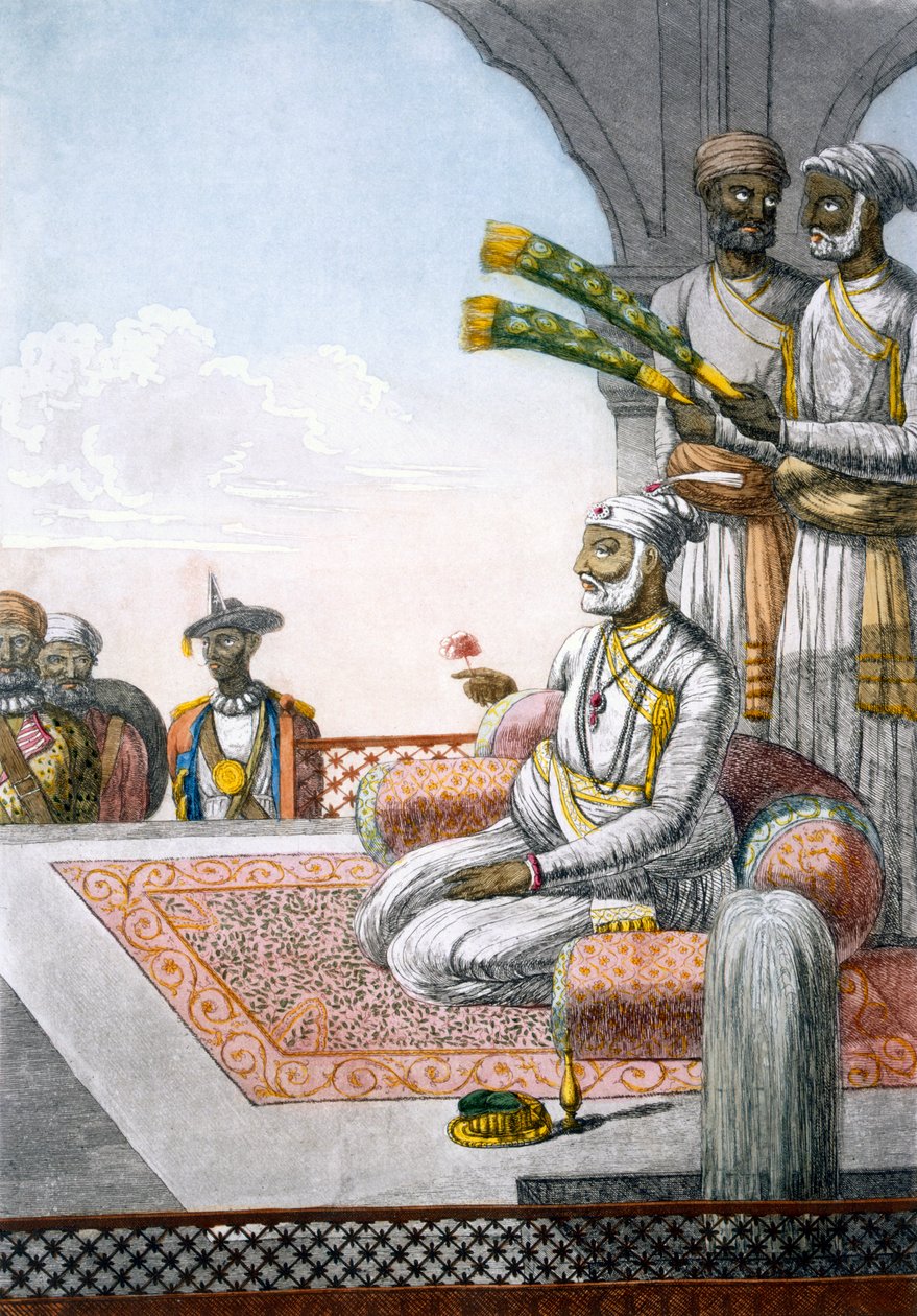 En Rahjah med skötare, från 